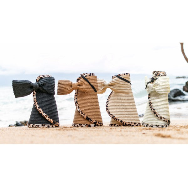 Leopard Foldable Bow Visor - Assorted Colors