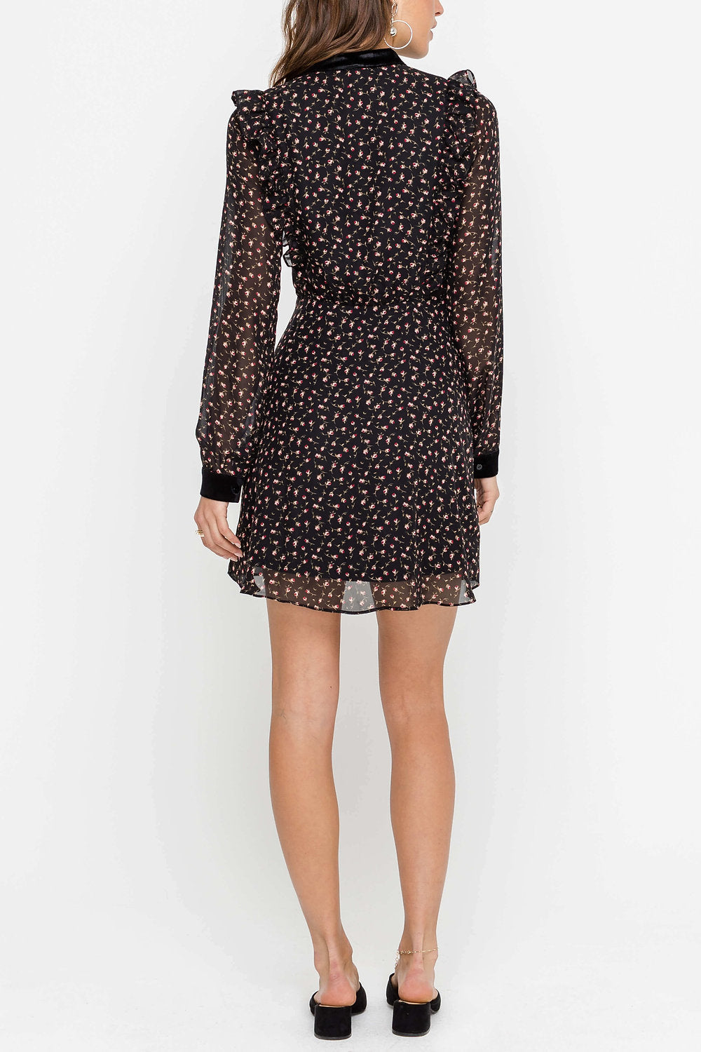 Lush Velvet Sash Mini Dress