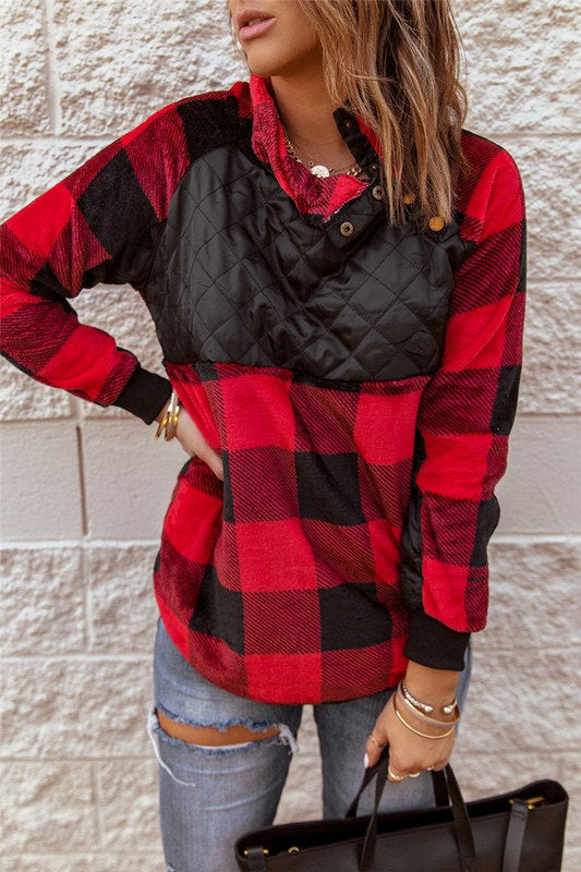 Red Plaid Pullover