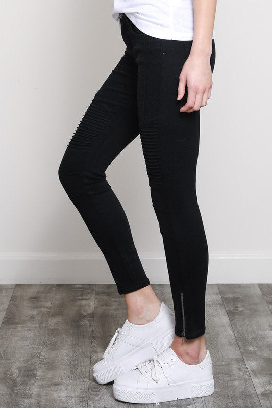 Skinny Moto Jean Black
