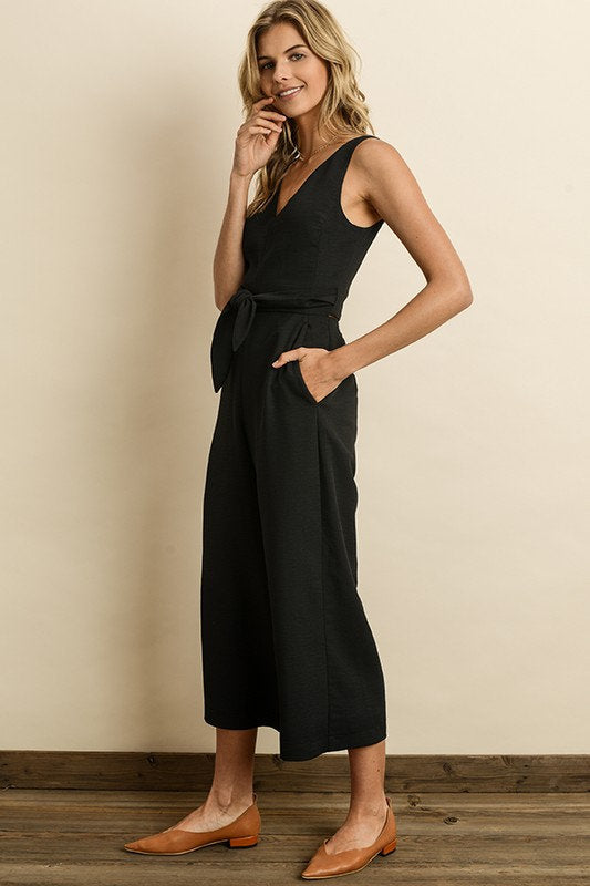 Cutout Wrap Jumpsuit Black