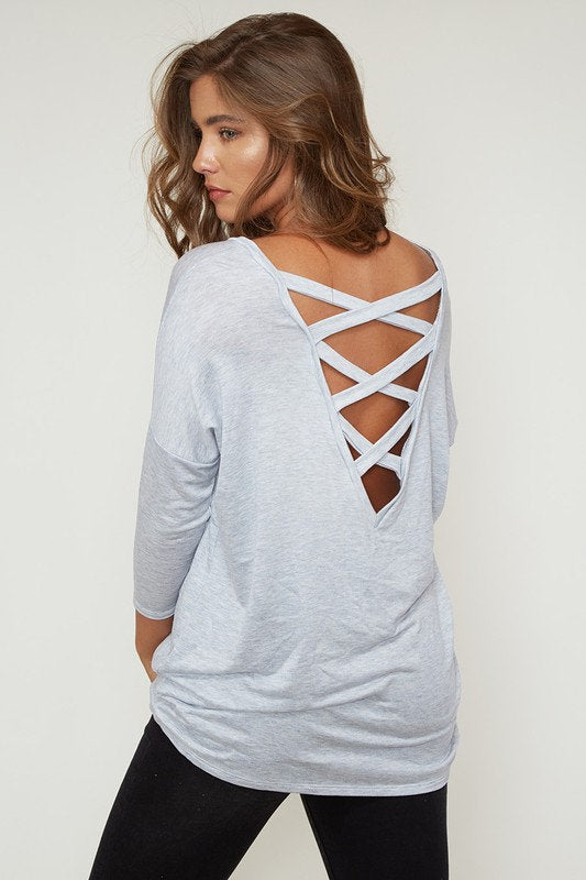 Crossback Long Sleeve Top