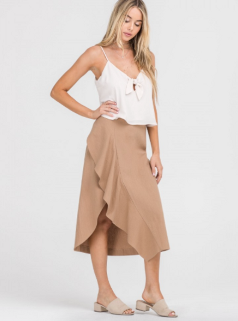 Ruffle Midi Skirt