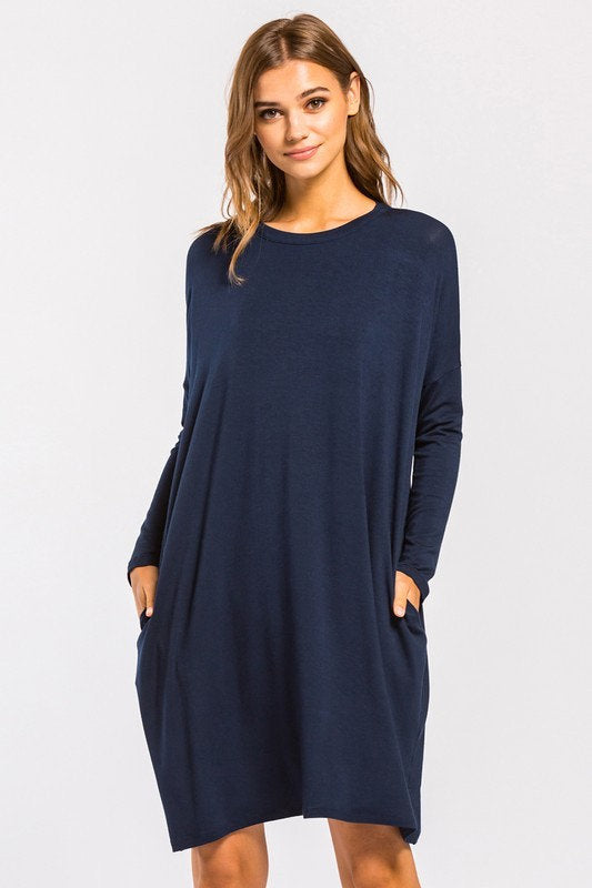 Cameron Jersey Dress Navy