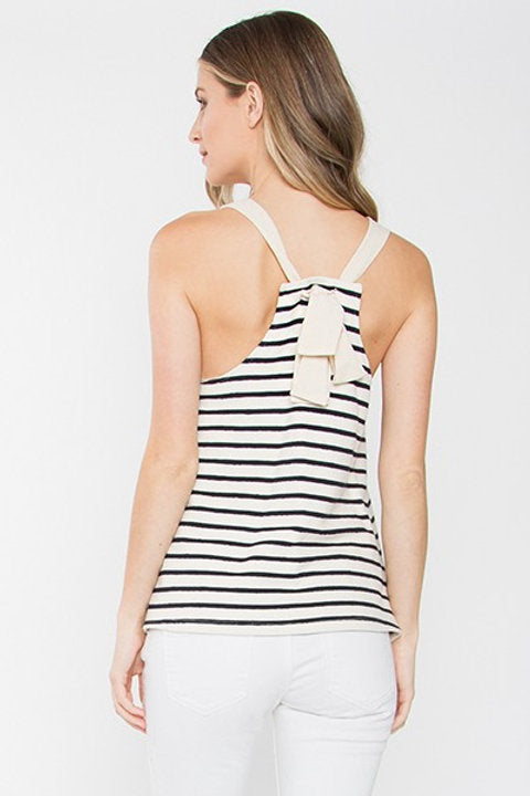 Bow Back Stripe Tank