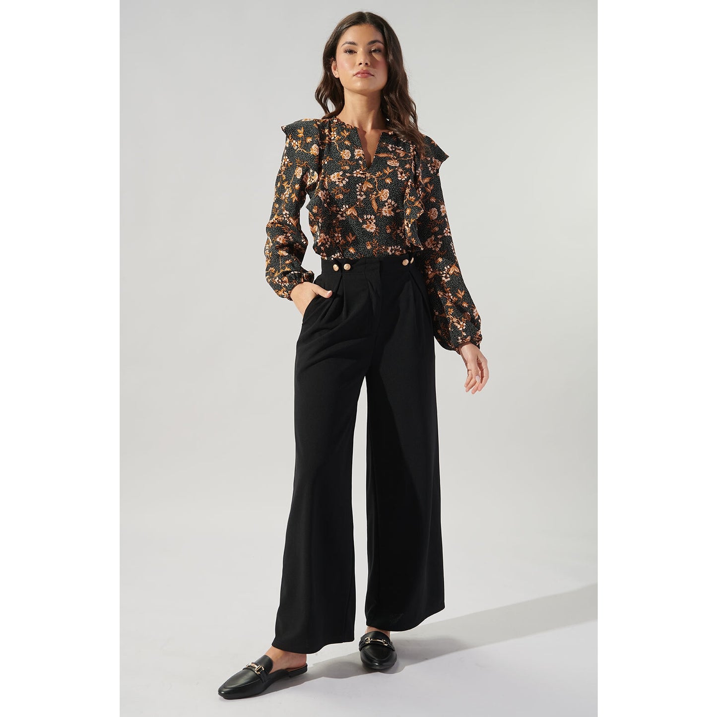 Zara Floral Dot Wilhem Blouse
