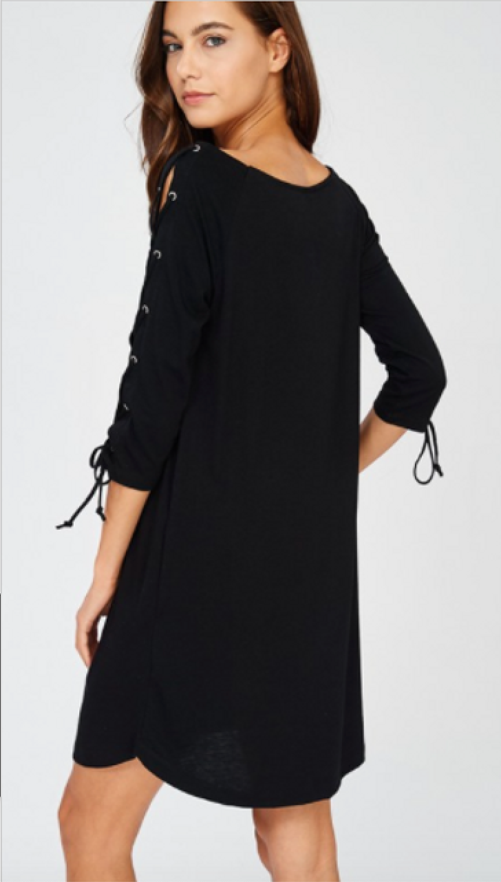 Wishlist Lace-Up Sleeve Dress