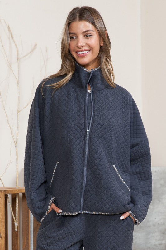 Quilted Jacket with Pockets