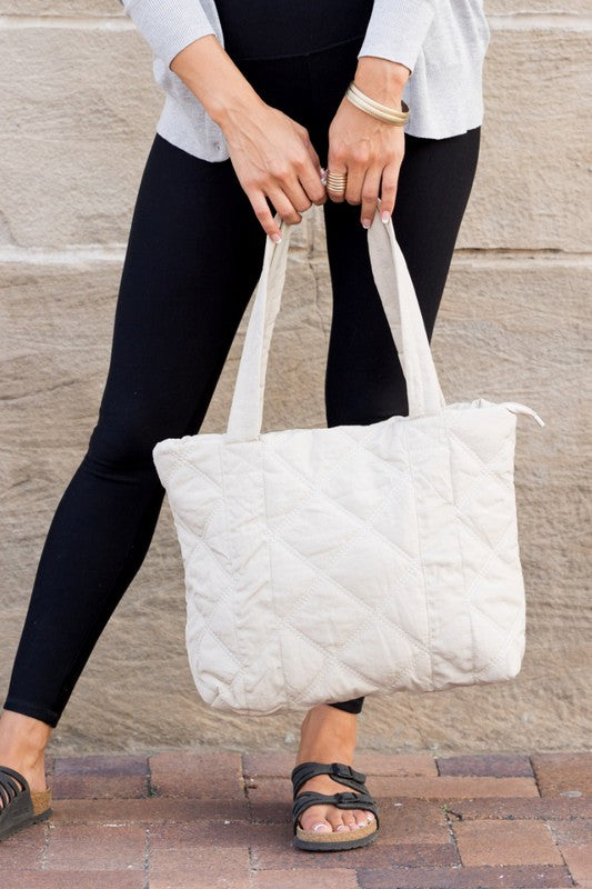 Quilted Puffer Tote