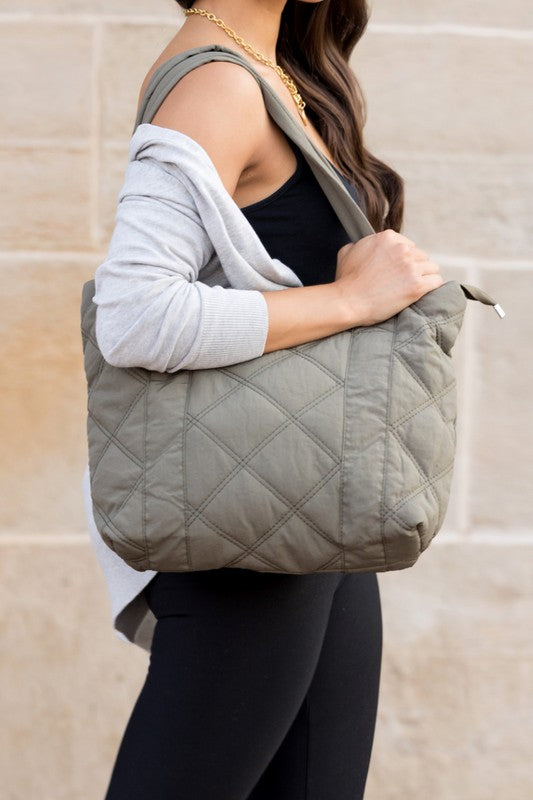 Quilted Puffer Tote