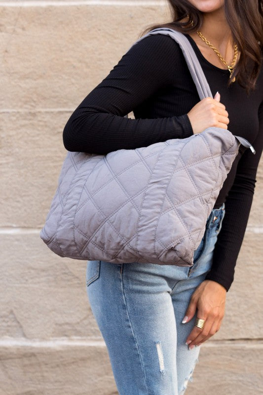 Quilted Puffer Tote