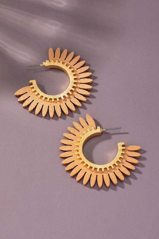 Bali Solar Ray Hoop Earrings