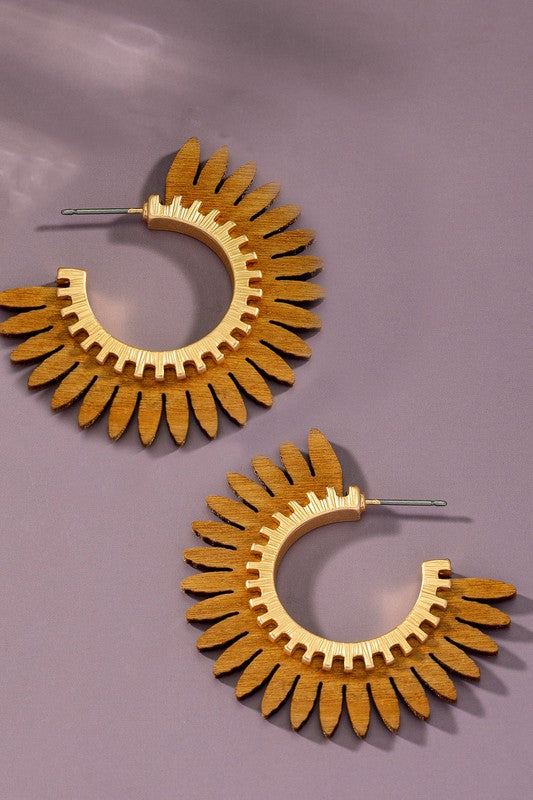 Bali Solar Ray Hoop Earrings