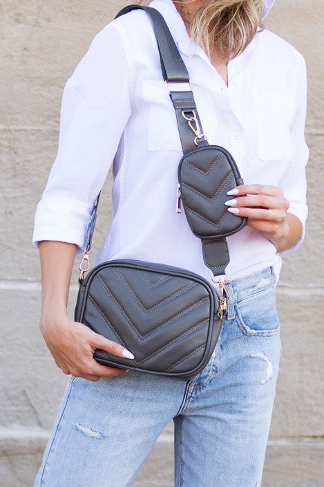 Elsie Quilted Crossbody Plus Mini Purse