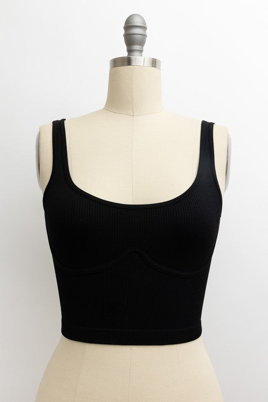 Ribbed Underline Brami Top