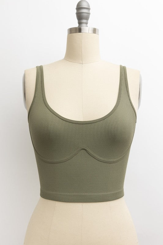 Ribbed Underline Brami Top