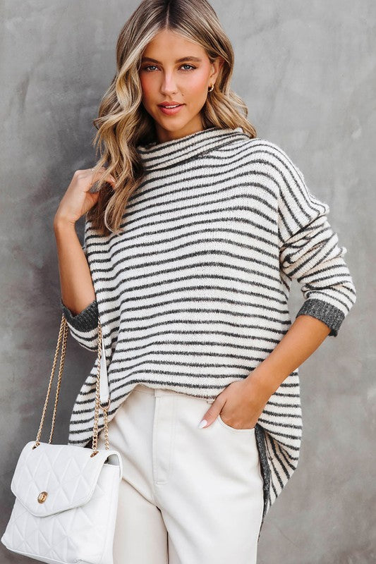 Turtle Neck Knit Sweater