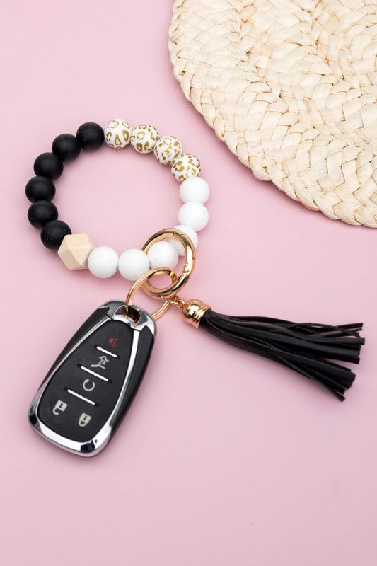 Silicone Gold Key Ring Bracelet
