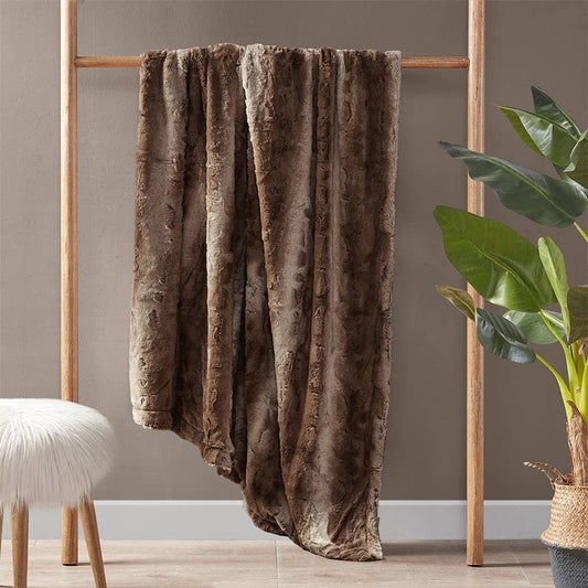 Oversized Faux Fur Throw Blanket