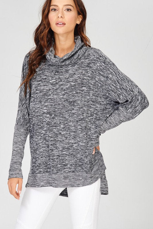 Wishlist High Low Turtleneck Black
