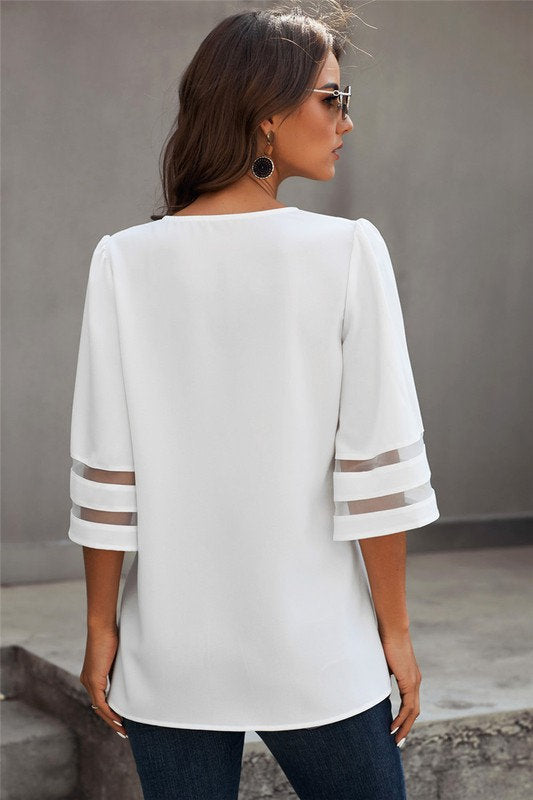 Olivia Button Up Blouse White