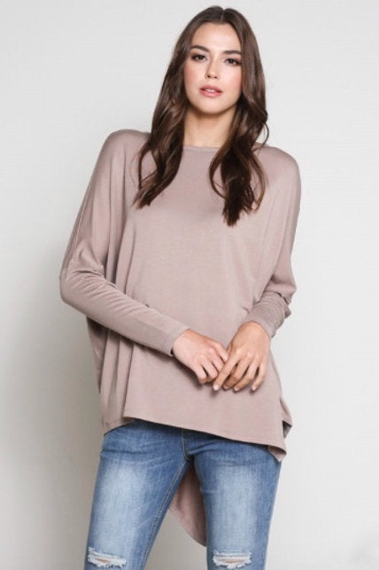 Wishlist Asymmetrical Top Mocha