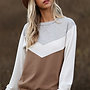 Color Block Crew Neck Sweatshirt