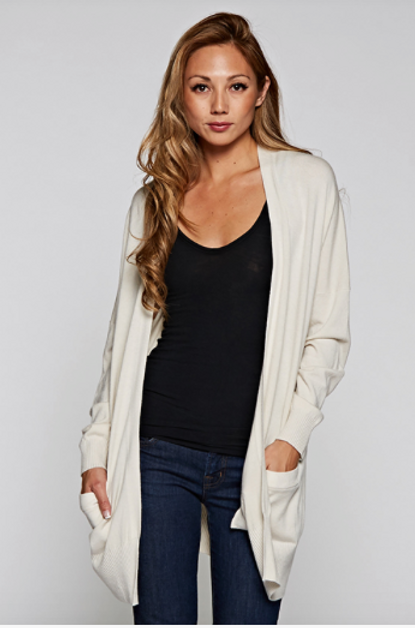 Love Stitch Open Cardigan Vanilla