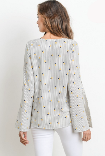 Le Lis Pineapple Printed Blouse