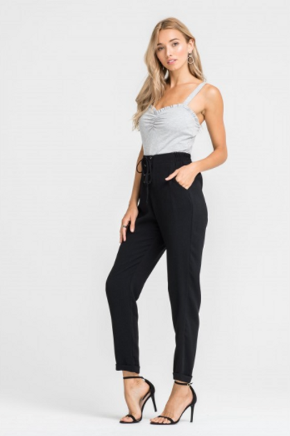 Lush Rolled Hem Straight Leg Pant