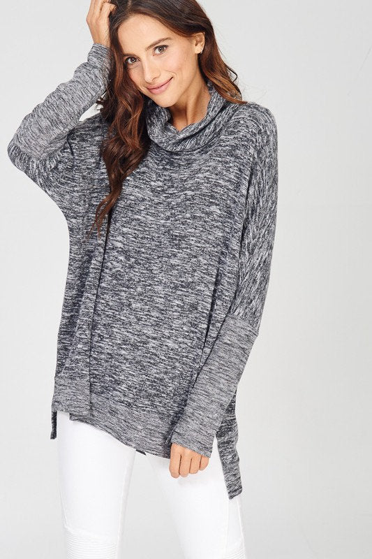 Wishlist High Low Turtleneck Black