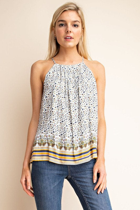 Ellie Printed Halter Top