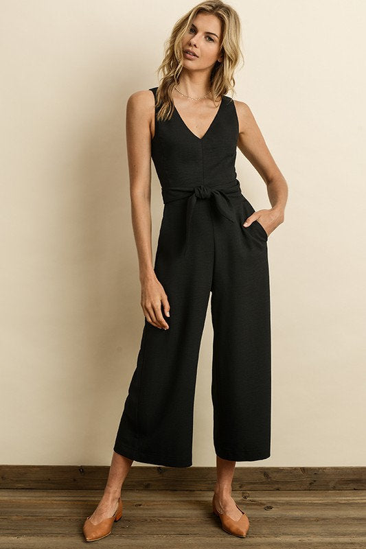 Cutout Wrap Jumpsuit Black