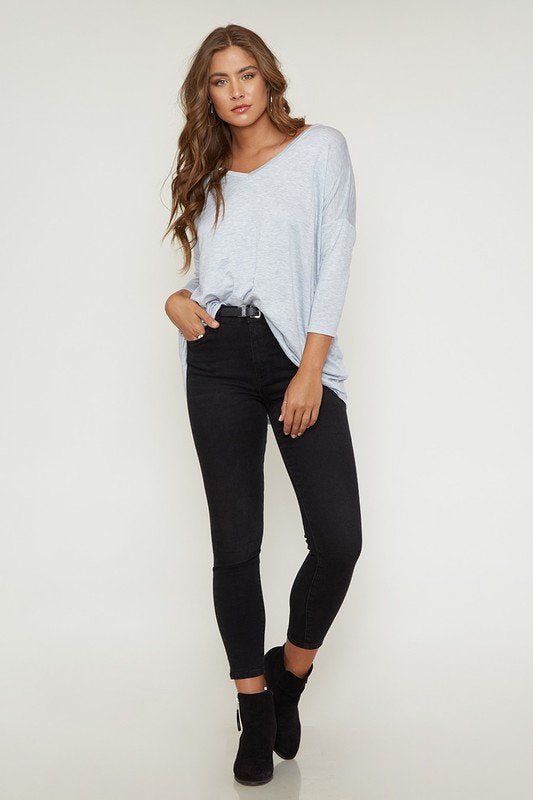 Crossback Long Sleeve Top