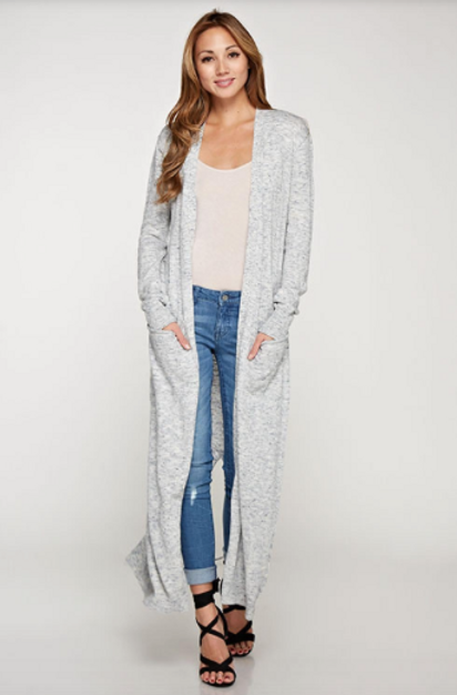 Love Stitch Open Duster Cardigan