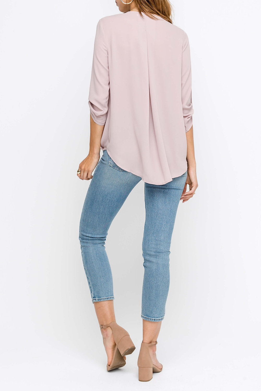 Lush Tucked Hem Blouse