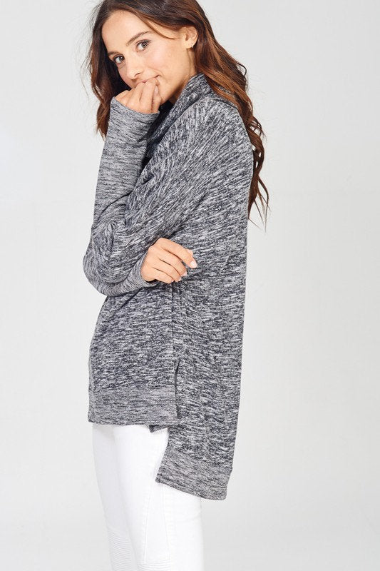 Wishlist High Low Turtleneck Black