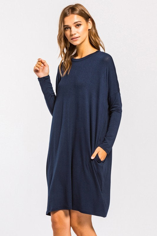 Cameron Jersey Dress Navy