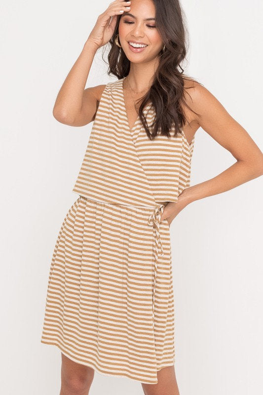 Striped Wrap Dress
