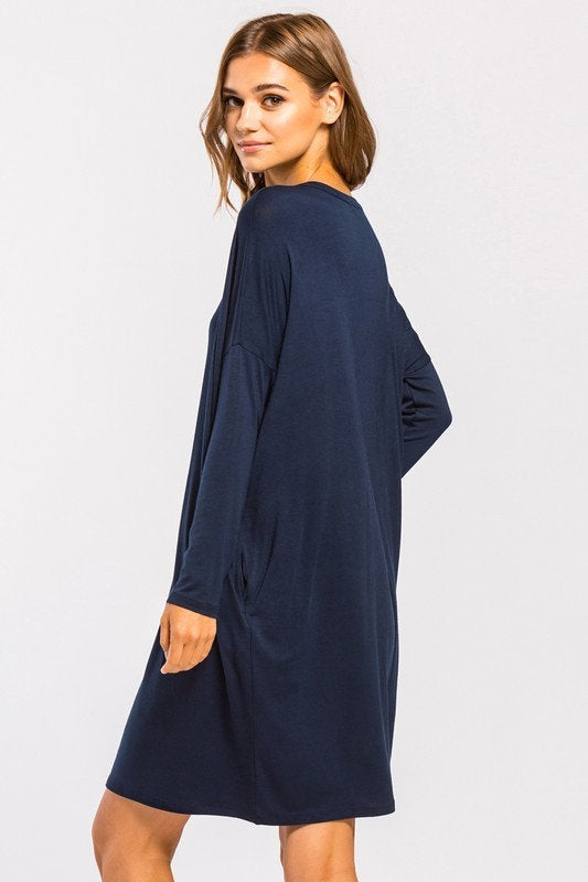 Cameron Jersey Dress Navy