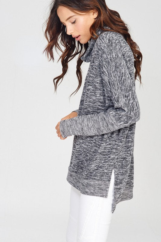 Wishlist High Low Turtleneck Black