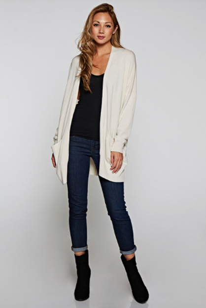 Love Stitch Open Cardigan Vanilla