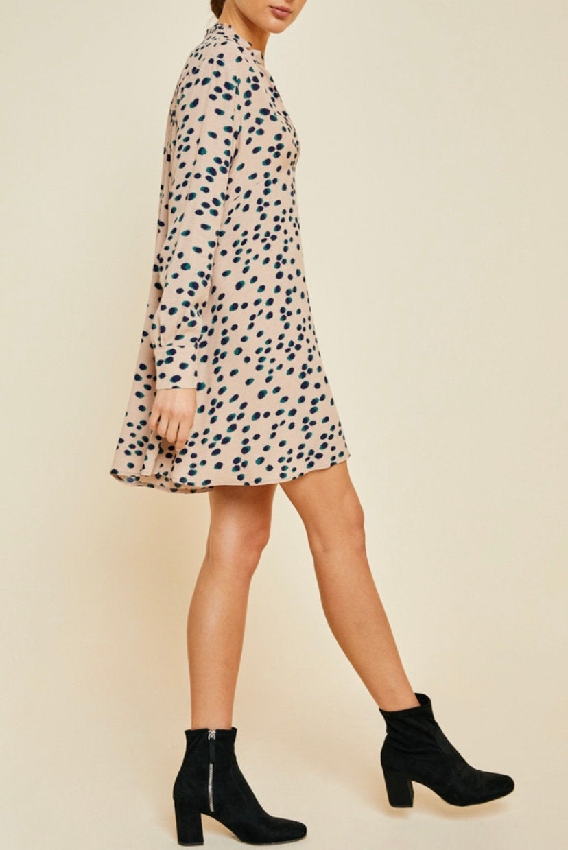Jessie Dotted A-Line Dress