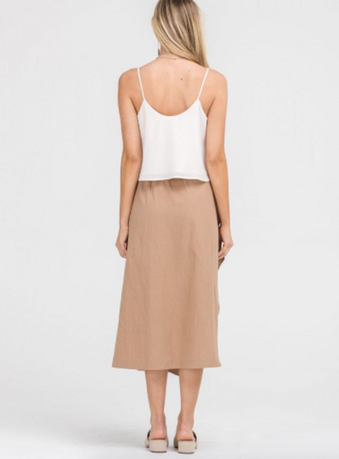 Ruffle Midi Skirt