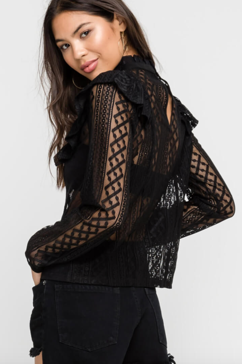 Lush Lace High Neck Top