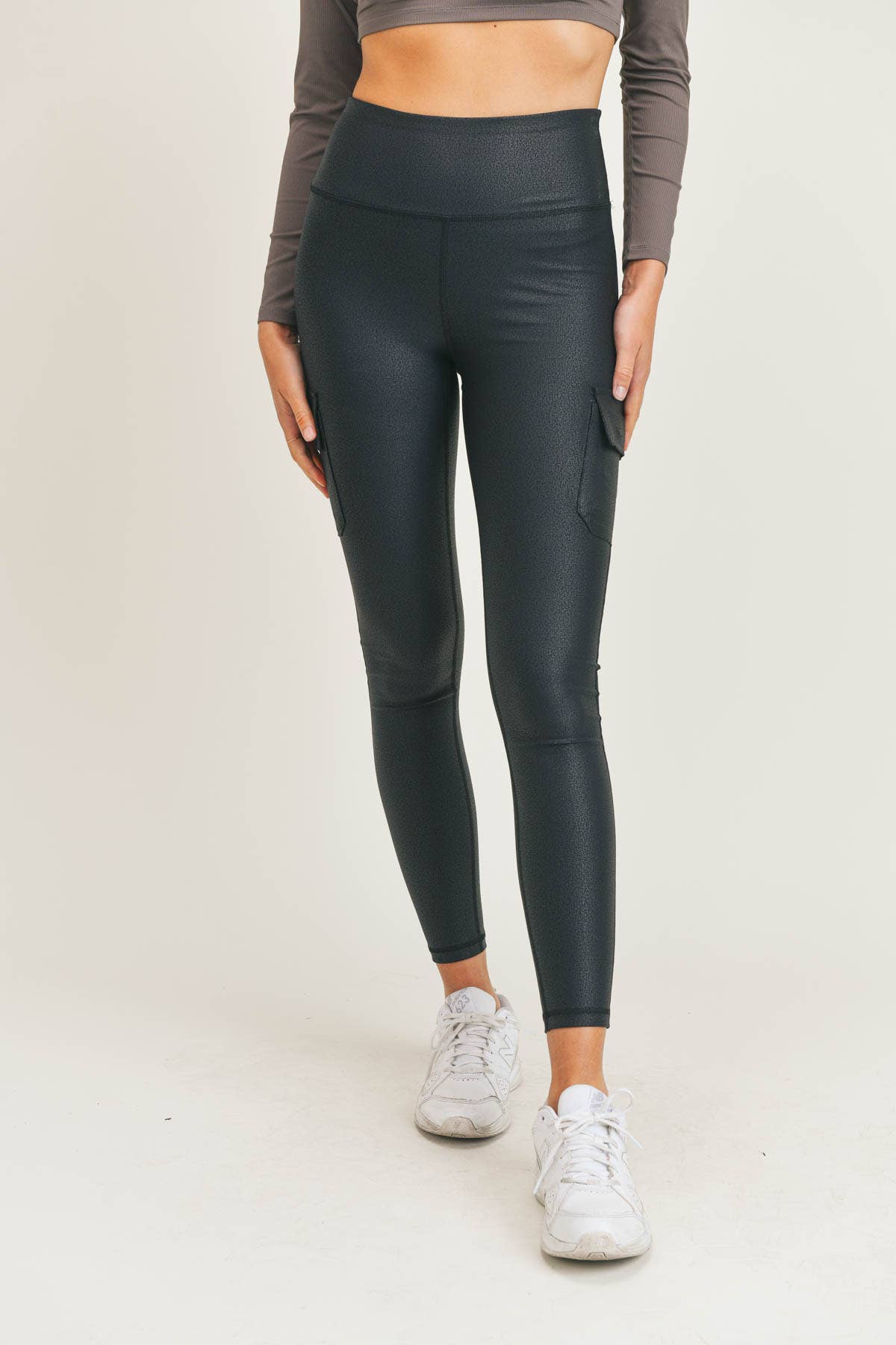 Foil High-Waisted Cargo Legging