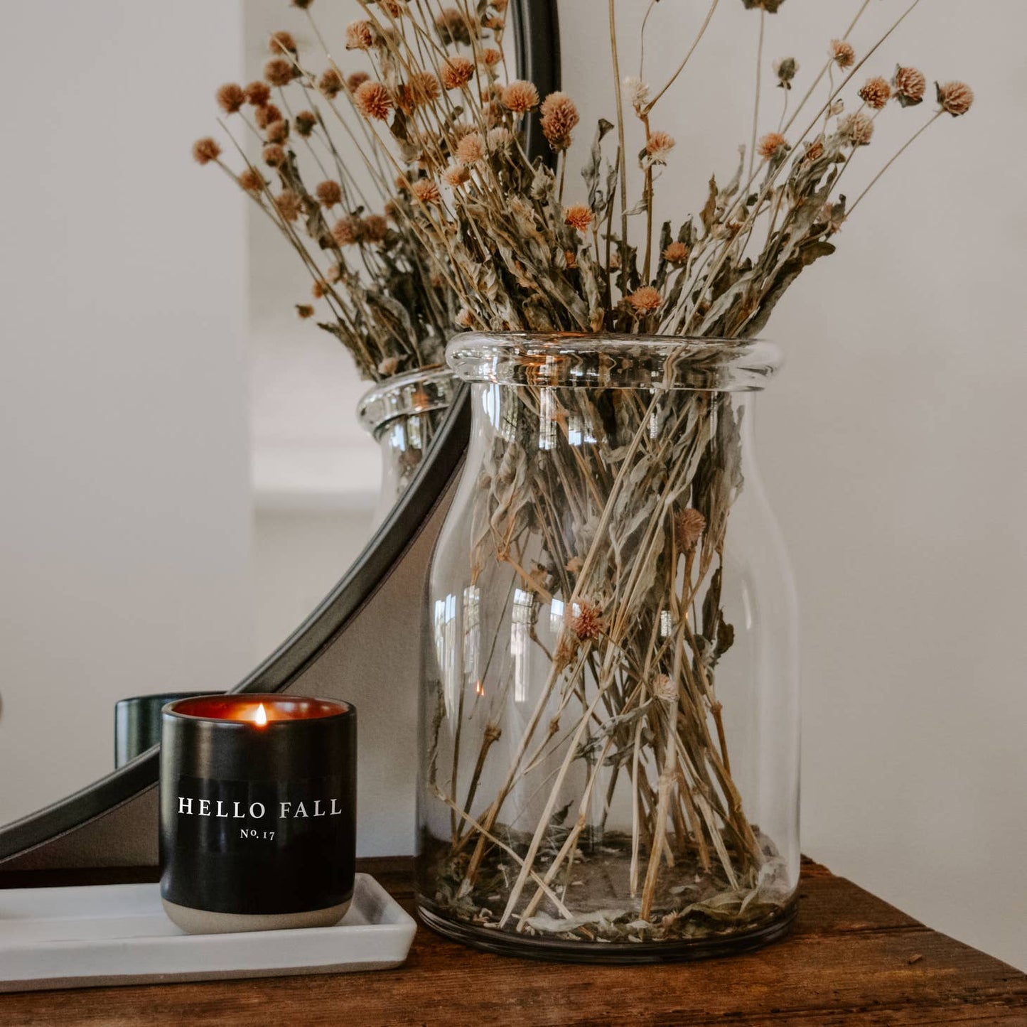 Hello Fall Soy Candle Stoneware Jar