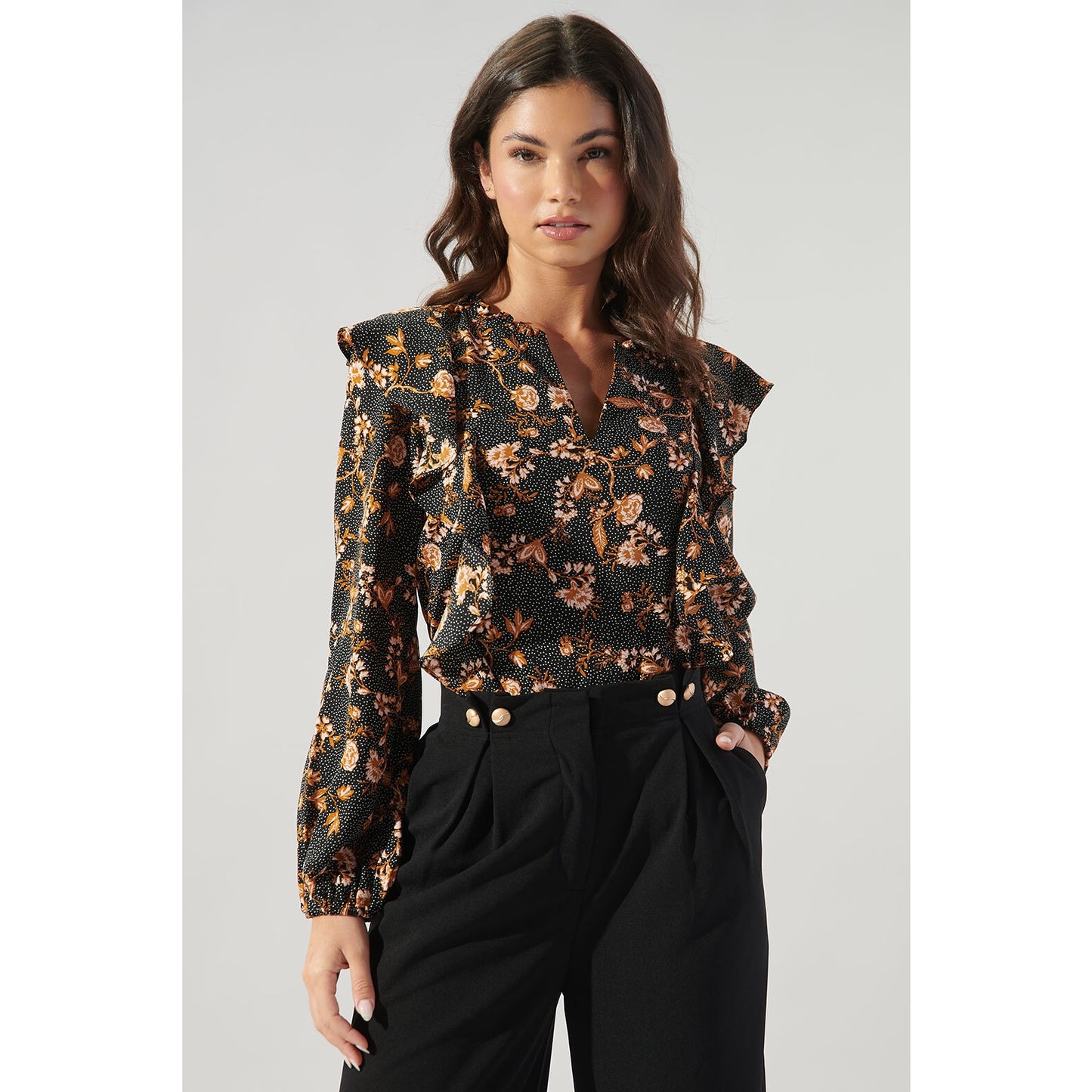 Zara Floral Dot Wilhem Blouse