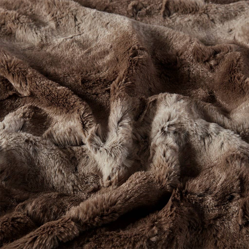 Oversized Faux Fur Throw Blanket