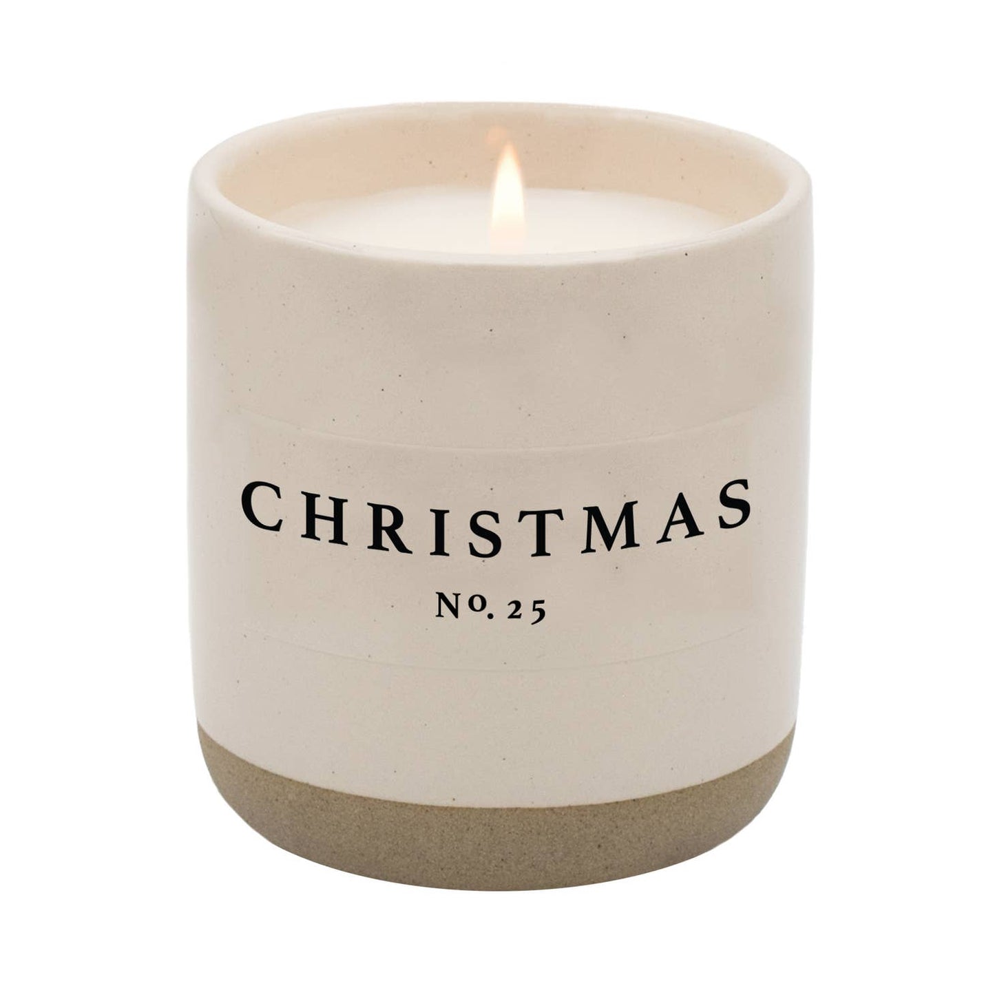 Christmas Soy Candle Stoneware Jar